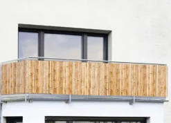 Balkon-Sichtschutz in Bambus-Optik