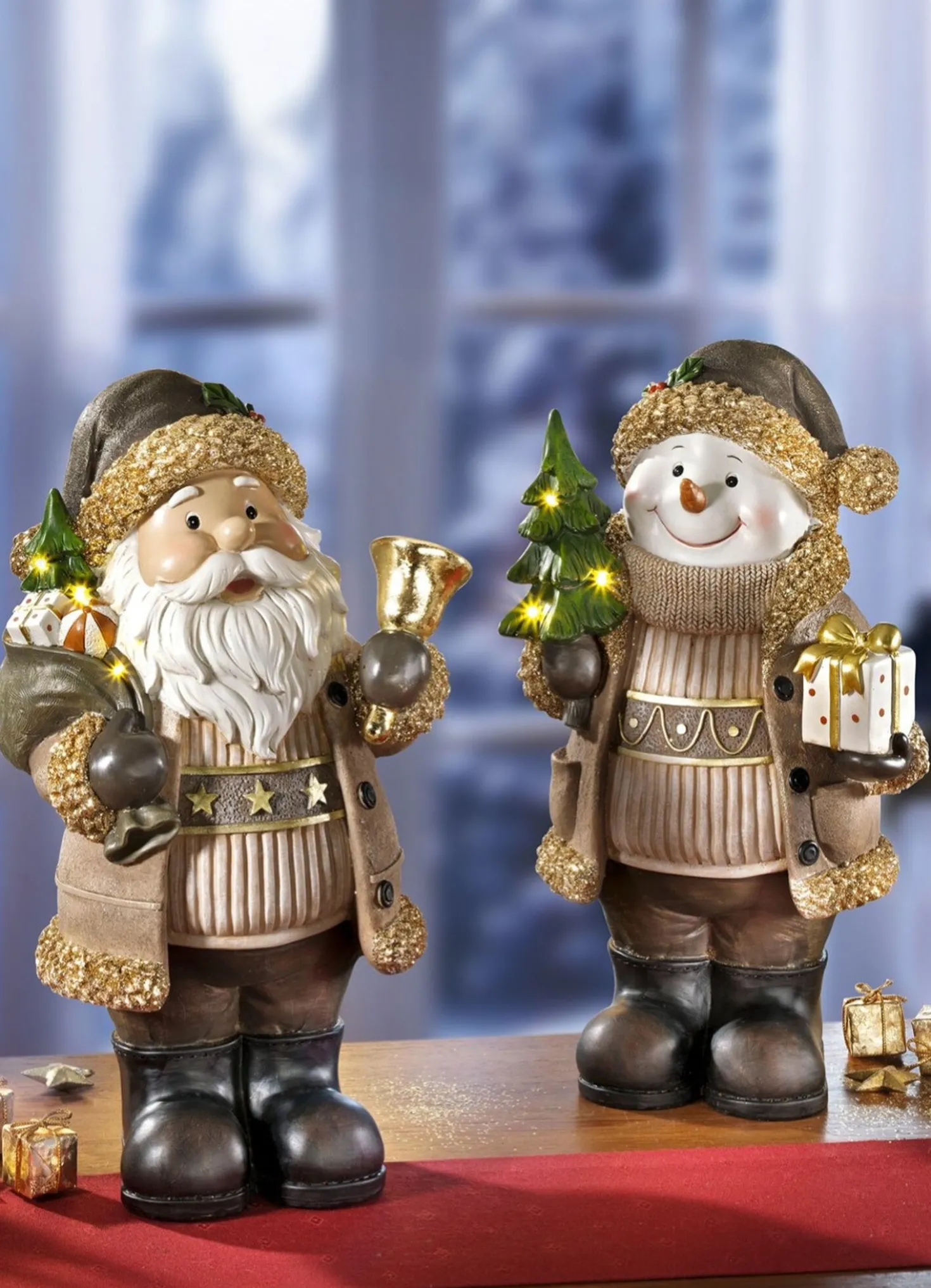 Beleuchtete Figuren aus Polyresin