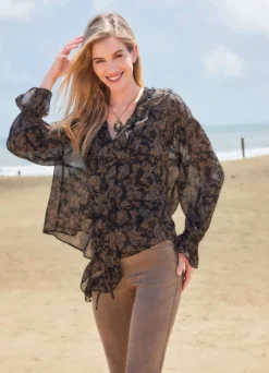 Bluse im Paisley-Print-Dessin