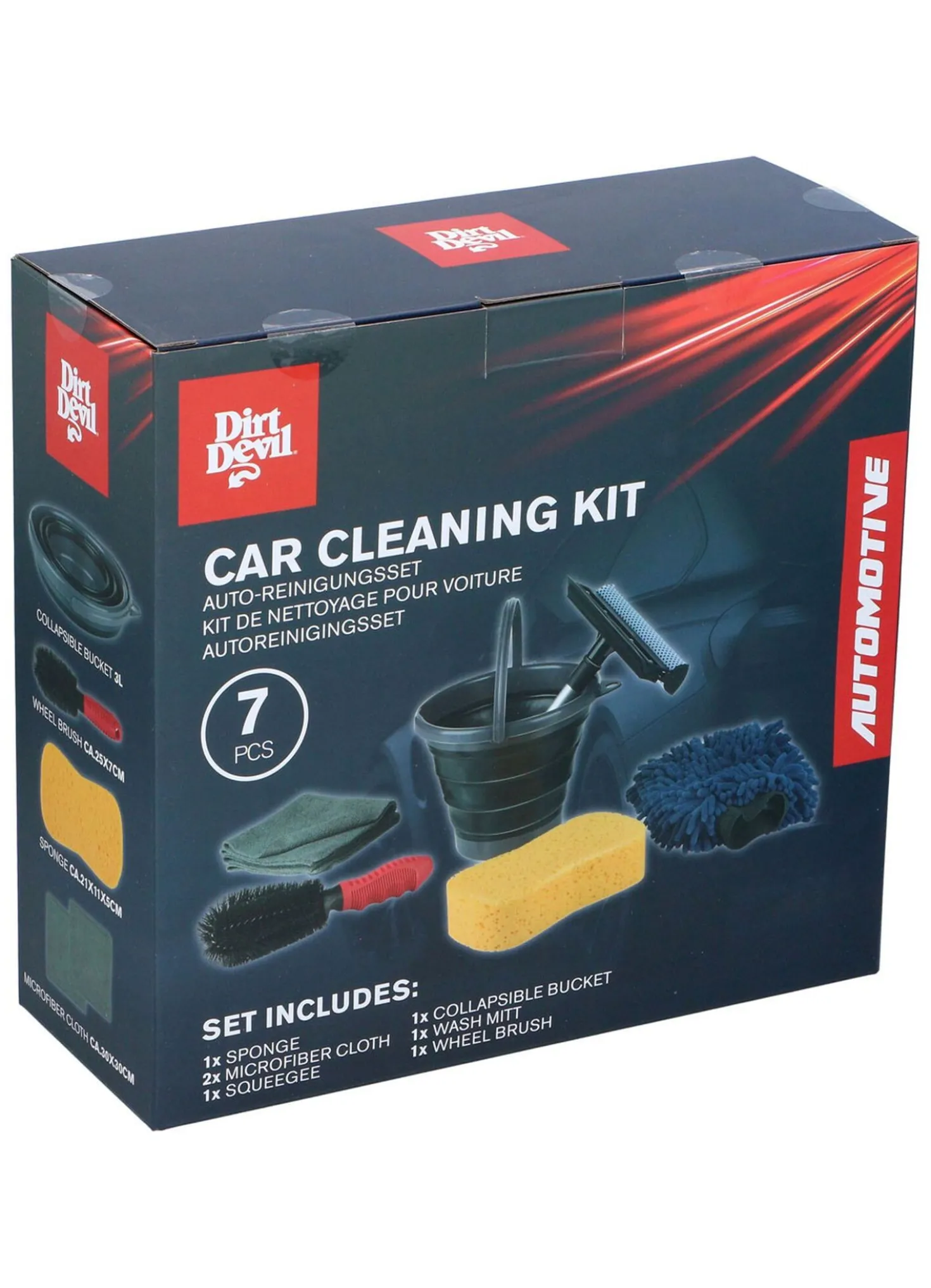„Dirt-Devil“ Auto-Reinigungs-Set, 7-teilig