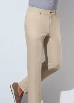"Francesco Botti"-Hose mit Leinen in 3 Farben