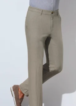 "Francesco Botti"-Hose mit Leinen in 3 Farben