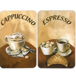 Herdabdeckplatten Cappuccino, 2er-Set
