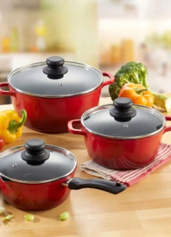 "KING" 9-teiliges Aluguss-Kochtopf-Set mit FUSION® keramischer Antihaftbeschichtung