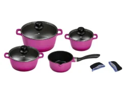 "KING" 9-teiliges Aluguss-Kochtopf-Set mit FUSION® keramischer Antihaftbeschichtung