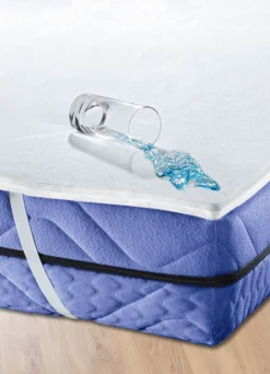 Kochfeste Matratzen-Schutzauflage mit Baumwoll-Frotteebezug