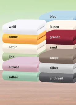 Mako-Feinjersey-Spannbetttücher und Kissenbezüge aus 100% Baumwolle