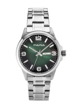 Para-Quartz-Herrenuhr mit Stahlbandgehäuse