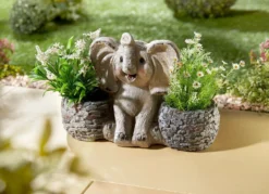 Pflanztopf Elefant aus Polyresin
