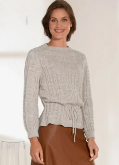 Pullover mit Kordelzug in der Taille