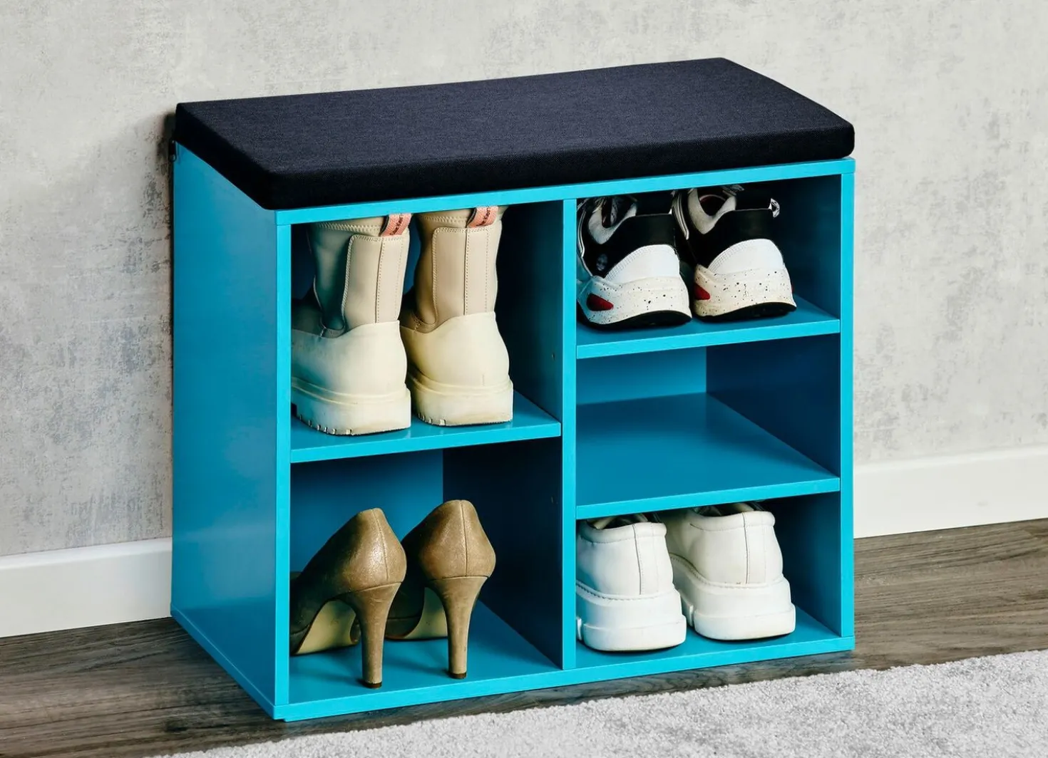 Schuhbank mit Sitzkissen