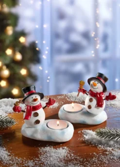 Teelichthalter Schneemann, 2er-Set