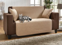 Unempfindliche Sessel-,Couch- und Armlehnenschoner aus Chenille
