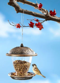 Vogelfutterstelle im Antik-Look