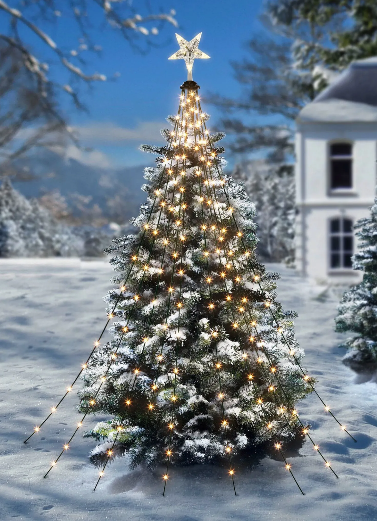 Weihnachtsbeleuchtung mit 200 LEDs