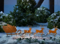 Weihnachtsmann mit Rentierschlitten