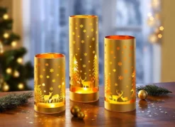 Windlicht 3er-Set aus Glas