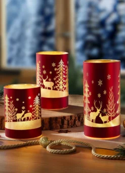Windlicht, 3er-Set, aus Glas