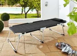 XXL-Gartenliege mit 4-fach verstellbarem Kopfteil