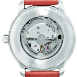 Zeppelin-Automatik-Herrenuhr mit Edelstahlgehäuse und Lederband